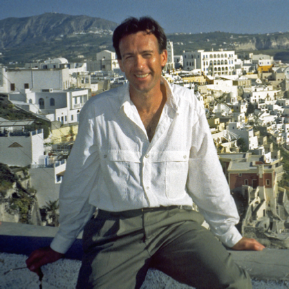Michael Ray Brown at Santorini on a much-deserved break from script analysis.